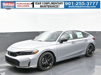 2025 Solar Silver Metallic Honda Civic Sport 2.0L I4 DOHC 16V Engine 4 Door FWD Hatchback