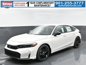 2025 Platinum White Pearl Honda Civic Sport FWD Hatchback 4 Door 2.0L I4 DOHC 16V Engine