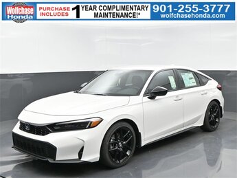 2025 Platinum White Pearl Honda Civic Sport FWD Hatchback 4 Door 2.0L I4 DOHC 16V Engine