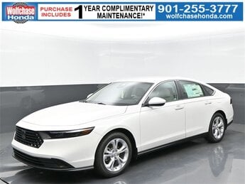 2025 Platinum White Pearl Honda Accord LX Automatic (CVT) 4 Door 1.5T I4 DOHC 16V Turbocharged VTEC Engine Car FWD