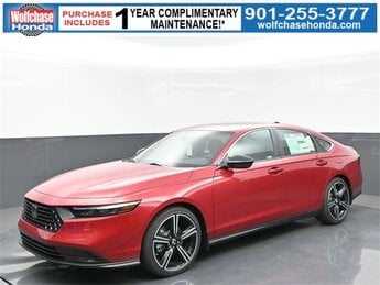 2025 Radiant Red Metallic Honda Accord Hybrid Sport FWD 4 Door Car Automatic (CVT) 2.0L I4 DOHC 16V Engine