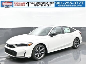 2025 Platinum White Pearl Honda Civic Hybrid Sport Touring FWD 4 Door 2.0L 16V DOHC Engine Automatic (CVT)