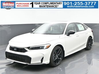 2026 Platinum White Pearl Honda Civic Hybrid Sport Automatic (CVT) 4 Door 2.0L 16V DOHC Engine FWD