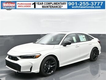 2025 Platinum White Pearl Honda Civic Hybrid Sport Automatic (CVT) 4 Door Car FWD