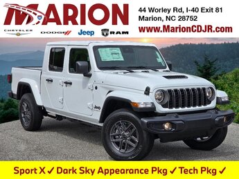 2025 Bright White Clearcoat Jeep Gladiator Sport 4 Door 3.6L V6 24V VVT Engine Truck