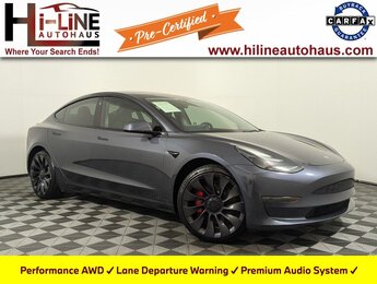 2023 Midnight Silver Metallic Tesla Model 3 Performance Automatic Car AWD