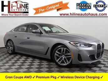 2024 Skyscraper Gray Metallic BMW 4 Series 430i Gran Coupe AWD Hatchback 4 Door 2.0L 4-Cylinder DOHC 16V Turbocharged Engine