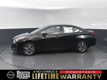 2025 Super Black Metallic Nissan Versa S 4 Door Car 1.6L I4 DOHC 16V Engine Automatic (CVT)