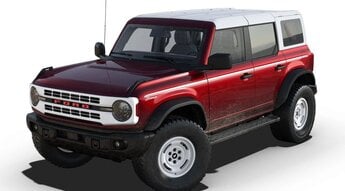 2025 Ruby Red Metallic Tinted Clearcoat Ford Bronco Heritage Edition SUV 2.7L EcoBoost V6 Engine Manual 4X4 4 Door