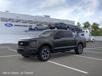 2025 Agate Black Metallic Ford F-150 STX 2.7L V6 EcoBoost Engine 4 Door Truck 4X4 Automatic