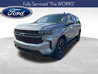 2021 Satin Steel Metallic Chevrolet Suburban RST EcoTec3 5.3L V8 Engine Automatic 4 Door