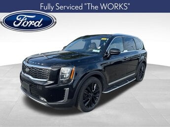 2020 Ebony Black Kia Telluride SX SUV 4 Door Automatic 3.8L V6 DGI DOHC Dual CVVT Engine AWD