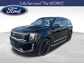 2020 Ebony Black Kia Telluride SX 3.8L V6 DGI DOHC Dual CVVT Engine 4 Door AWD SUV Automatic