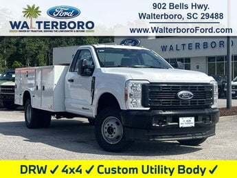 2024 Oxford White Ford Super Duty F-350 DRW XL 4X4 Truck 2 Door Power Stroke 6.7L V8 DI 32V OHV Turbodiesel Engine Automatic