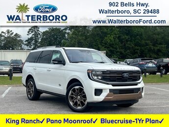 2025 Star White Metallic Tri-Coat Ford Expedition King Ranch Automatic SUV 4X4 4 Door EcoBoost 3.5L V6 GTDi DOHC 24V Twin Turbocharged Engine
