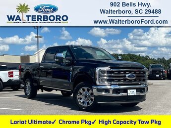 2025 Agate Black Metallic Ford Super Duty F-250 SRW Lariat Truck Automatic 4 Door Power Stroke 6.7L V8 DI 32V OHV Turbodiesel Engine 4X4