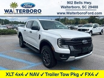 2024 Oxford White Ford Ranger XLT Truck Automatic EcoBoost 2.3L I4 GTDi DOHC Turbocharged VCT Engine 4X4 4 Door
