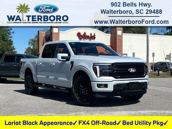 2025 Space White Metallic Ford F-150 Lariat 5.0L V8 Engine Automatic 4 Door