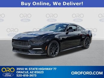 2025 Shadow Black Ford Mustang EcoBoost 2 Door EcoBoost 2.3L I4 GTDi DOHC Turbocharged VCT Engine Coupe RWD