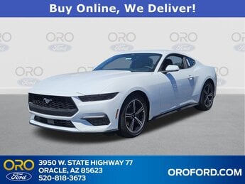 2025 Oxford White Ford Mustang EcoBoost EcoBoost 2.3L I4 GTDi DOHC Turbocharged VCT Engine RWD 2 Door Automatic