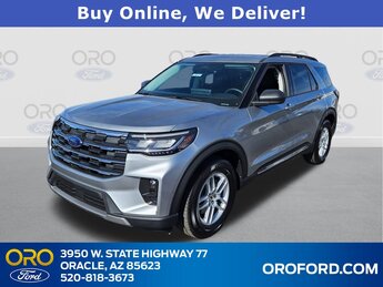 2025 Iconic Silver Metallic Ford Explorer Active 2.3L EcoBoost I-4 Engine 4 Door RWD SUV Automatic