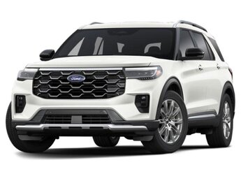 2025 Star White Metallic Tri-Coat Ford Explorer ST-Line 4 Door 2.3L EcoBoost I-4 Engine Automatic RWD