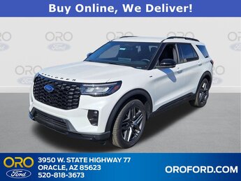 2025 Star White Metallic Tri-Coat Ford Explorer ST-Line Automatic SUV RWD 4 Door 2.3L EcoBoost I-4 Engine