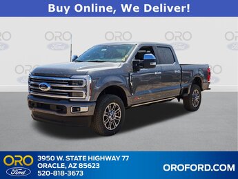 2025 Gray Metallic Ford Super Duty F-250 SRW Platinum 6.7L High Output Power Stroke V8 Diesel Engine 4 Door 4X4