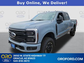 2025 Gray Ford Super Duty F-350 SRW Platinum Automatic 6.7L High Output Power Stroke V8 Diesel Engine 4X4