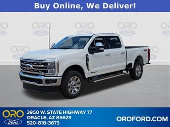 2025 White Metallic Ford Super Duty F-350 SRW Lariat 4 Door Automatic Power Stroke 6.7L V8 DI 32V OHV Turbodiesel Engine Truck