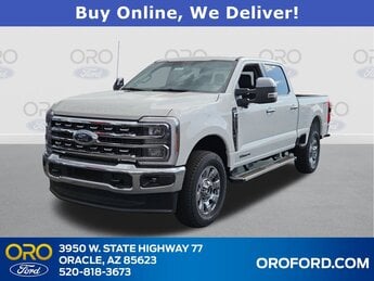 2025 White Metallic Ford Super Duty F-350 SRW Lariat Automatic 4X4 4 Door Power Stroke 6.7L V8 DI 32V OHV Turbodiesel Engine