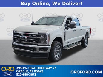 2025 White Metallic Ford Super Duty F-350 SRW Lariat Automatic 4X4 4 Door Power Stroke 6.7L V8 DI 32V OHV Turbodiesel Engine