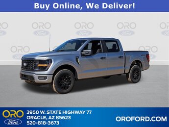 2025 Iconic Silver Metallic Ford F-150 STX 2.7L V6 EcoBoost Engine Truck 4 Door