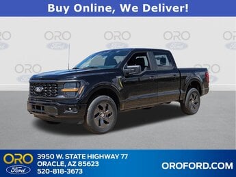 2025 Agate Black Metallic Ford F-150 STX 2.7L V6 EcoBoost Engine 4X4 Truck 4 Door Automatic
