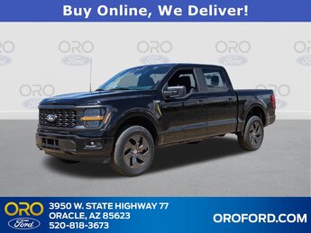 2025 Agate Black Metallic Ford F-150 STX 2.7L V6 EcoBoost Engine 4X4 Truck 4 Door Automatic