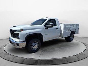 2025 Summit White Chevrolet Silverado Work Truck 2 Door V8, 6.6L Engine 4X4 Truck