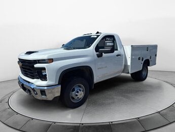 2025 Summit White Chevrolet Silverado Work Truck V8, 6.6L Engine Automatic 2 Door 4X4 Truck