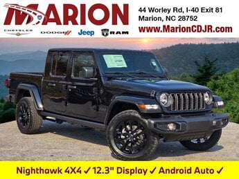 2025 Black Clearcoat Jeep Gladiator Nighthawk Automatic 4X4 3.6L V6 24V VVT Engine 4 Door