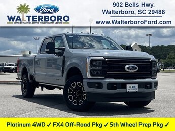 2025 Glacier Gray Metallic Tri-Coat Ford Super Duty F-250 SRW Platinum 4 Door Automatic Power Stroke 6.7L V8 DI 32V OHV Turbodiesel Engine