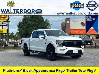 2022 Star White Metallic Tri-Coat Ford F-150 Platinum 4X4 5.0L V8 Engine Truck Automatic 4 Door