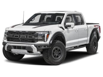 2025 Space White Metallic Ford F-150 Raptor 3.5L V6 EcoBoost Engine 4 Door 4X4 Automatic Truck