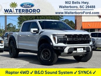 2025 Space White Metallic Ford F-150 Raptor Truck 3.5L V6 EcoBoost Engine 4X4