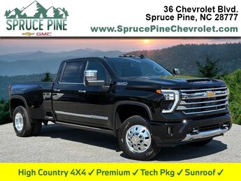 2025 Black Chevrolet Silverado 3500HD High Country Duramax 6.6L V8 Turbodiesel Engine 4X4 4 Door