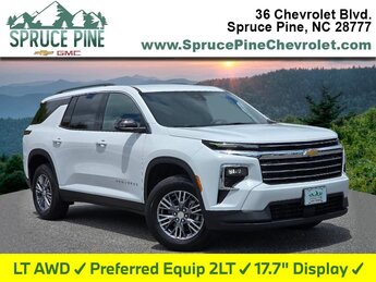 2025 Summit White Chevrolet Traverse AWD LT Automatic 4 Door AWD 2.5L DOHC Engine SUV
