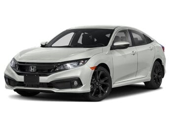2020 Platinum White Pearl Honda Civic Sport FWD Automatic 4 Door Car