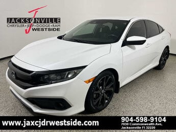 2020 Platinum White Pearl Honda Civic Sport FWD G 2.0L 4 Cylinder Engine2.0 Car 4 Door