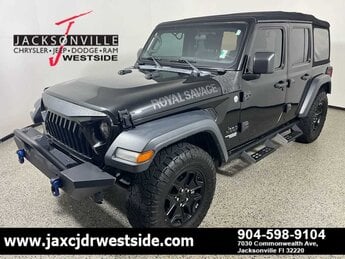 2018 Black Clearcoat Jeep Wrangler Unlimited Sport S 4 Door SUV 4X4 G 3.6L V6 Cylinder Engine3.6