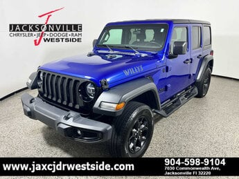 2020 Ocean Blue Metallic Clearcoat Jeep Wrangler Unlimited Willys SUV 4 Door G 2.0L 4 Cylinder Engine2.0
