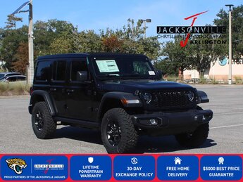 2026 Black Clearcoat Jeep Wrangler Willys 4X4 SUV Automatic