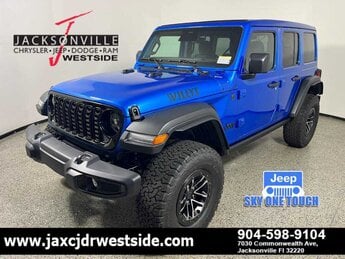 2025 Hydro Blue Pearlcoat Jeep Wrangler Willys 4 Door 4X4 Automatic SUV G 2.0L 4 Cylinder Engine2.0